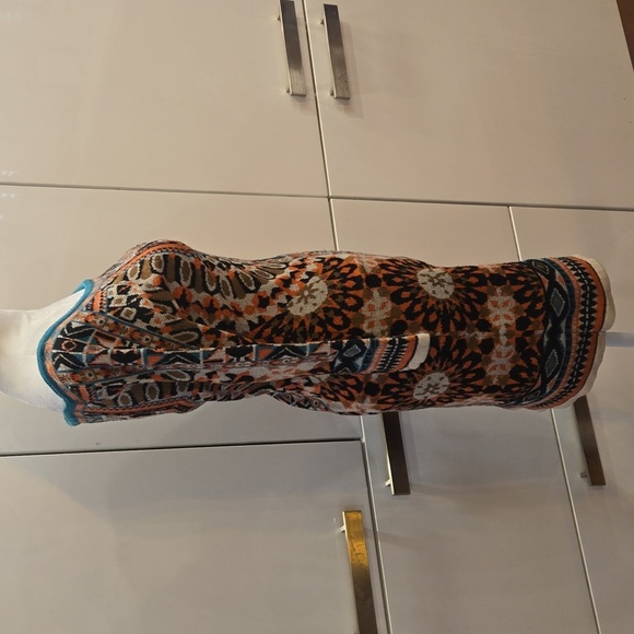 Flying Tomato Knit Stretch Dress Cream Black Size Medium - Picture 2 of 13